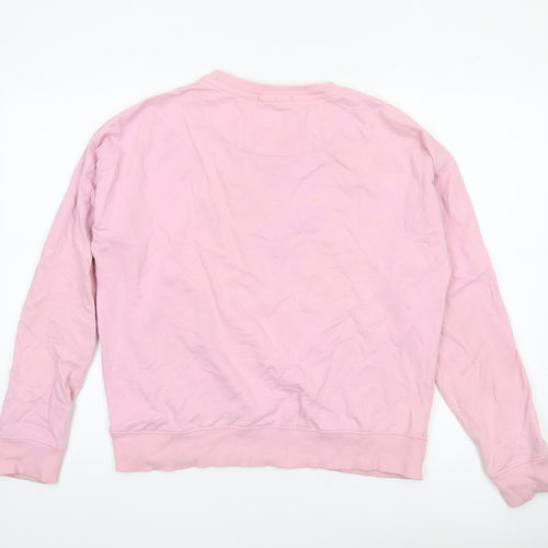 Pepe Jeans London Women's Pink Cotton Pullover Sweatshirt L