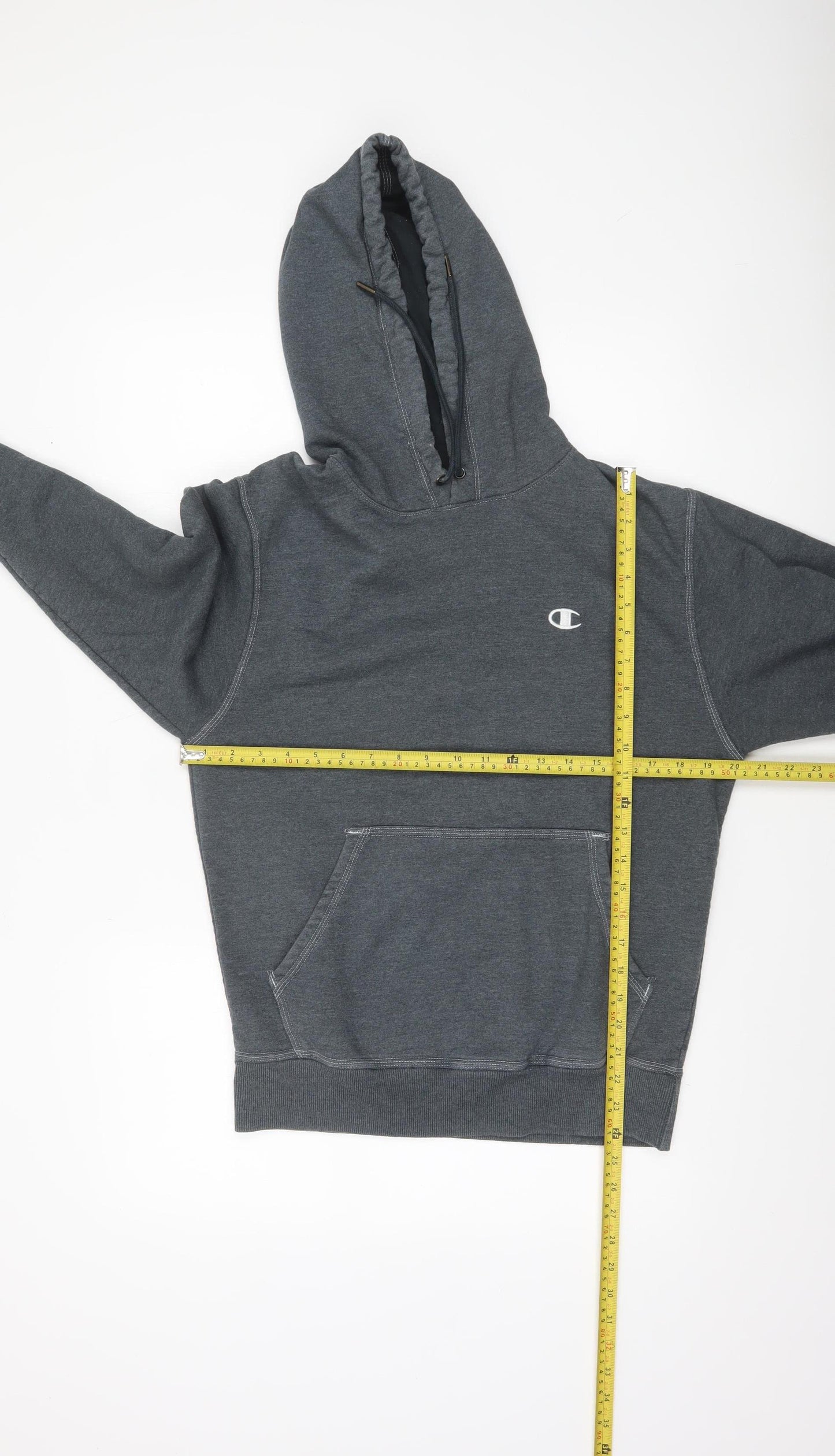 Champion Men's Grey Pullover Hoodie Size S Regular Fit Fleece