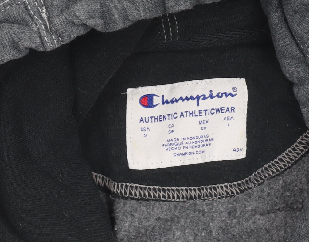 Champion Men's Grey Pullover Hoodie Size S Regular Fit Fleece