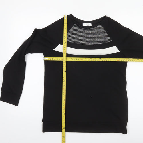 Papaya Woman Black & White Stripe Panel Sweatshirt Size 8