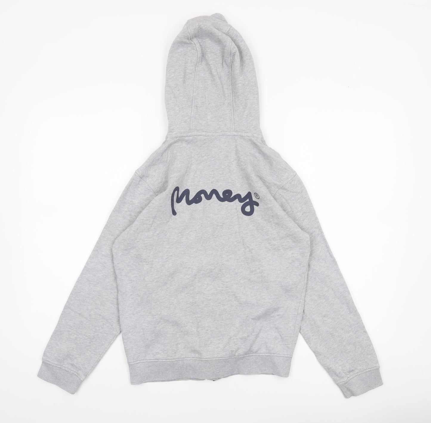 Money Boys Grey Full Zip Hoodie 12-13 Years Cotton Blend Casual