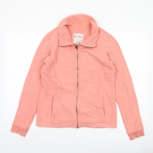 Fat Face Women’s Pink Cotton Zip Jacket Size 10 Casual Full Zip