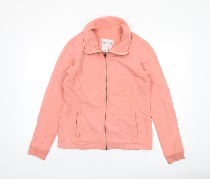 Fat Face Women’s Pink Cotton Zip Jacket Size 10 Casual Full Zip