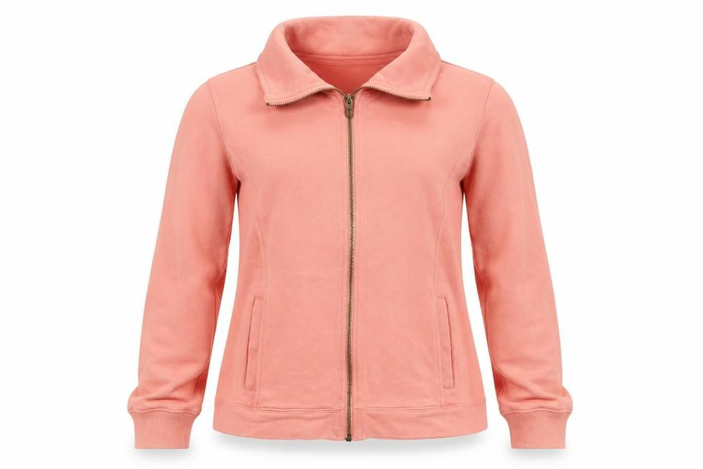 Fat Face Women’s Pink Cotton Zip Jacket Size 10 Casual Full Zip
