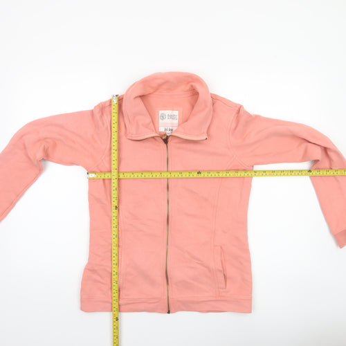 Fat Face Women’s Pink Cotton Zip Jacket Size 10 Casual Full Zip