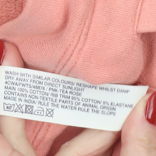 Fat Face Women’s Pink Cotton Zip Jacket Size 10 Casual Full Zip