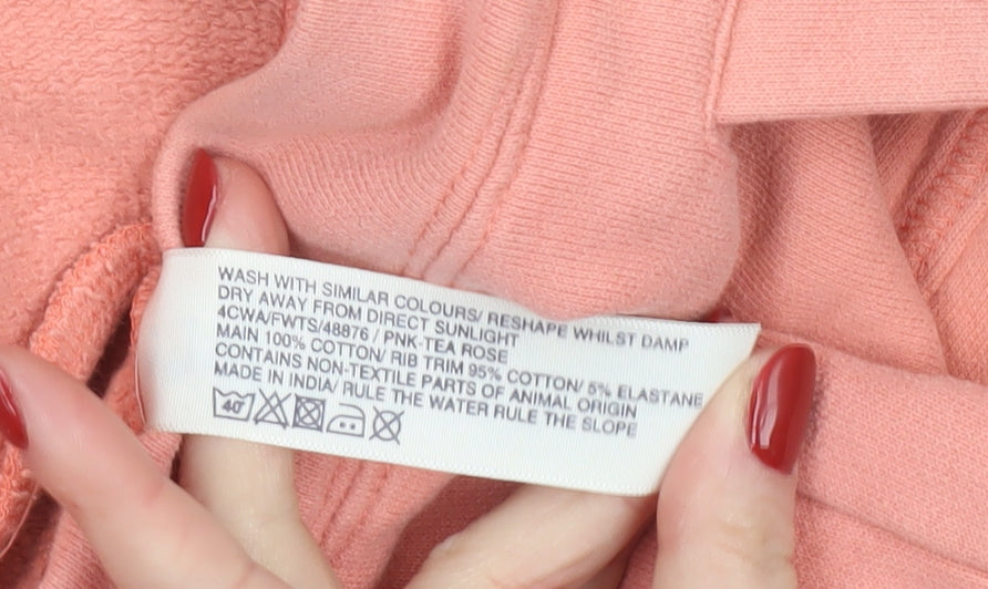 Fat Face Women’s Pink Cotton Zip Jacket Size 10 Casual Full Zip