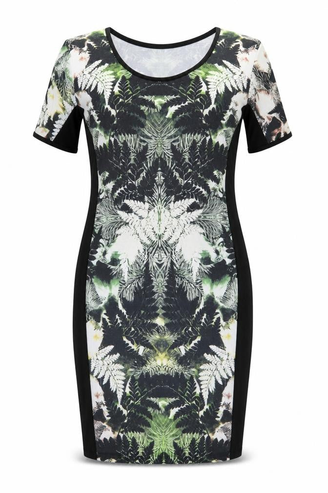 Front view of River Island Women’s Multicoloured, size UK 16, Bodycon Dress