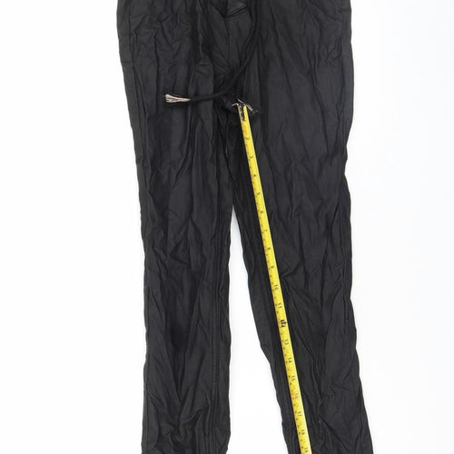 Missguided Womens Black Lace Up Skinny Stretch Trousers UK 10