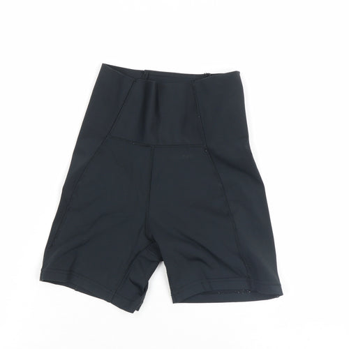 USA Pro Womens Black Size 6 Biker Shorts High Waist Stretch Gymwear