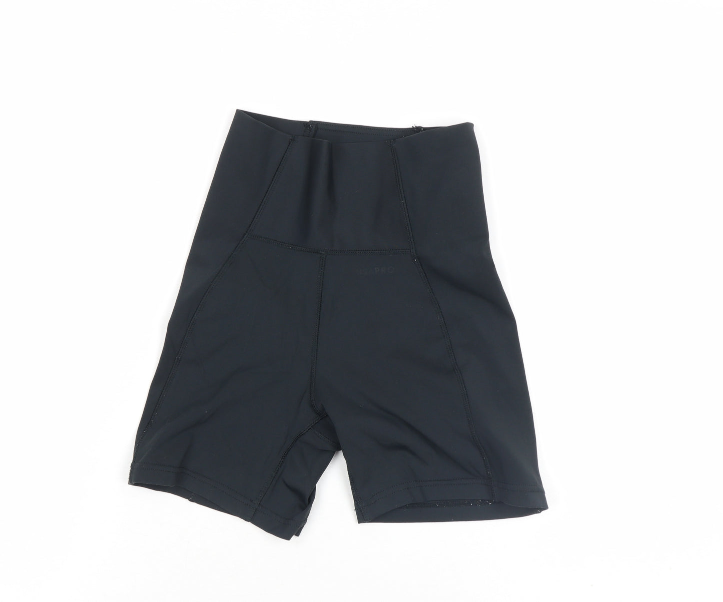 USA Pro Womens Black Size 6 Biker Shorts High Waist Stretch Gymwear