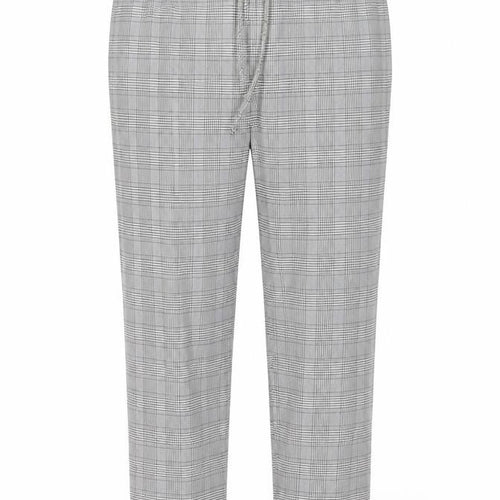 H&M Women's Grey Check Slim Fit Chino Trousers XL