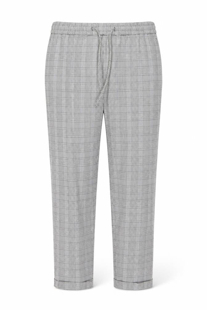 H&M Women's Grey Check Slim Fit Chino Trousers XL