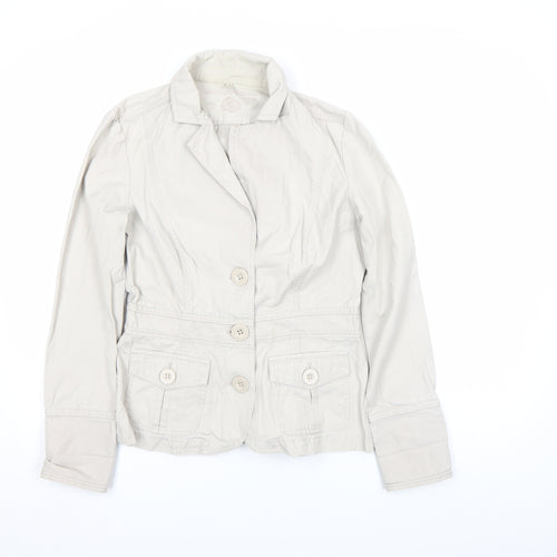 Rocha John Rocha Teens Beige Cotton Button Blazer Jacket Size 12 Years