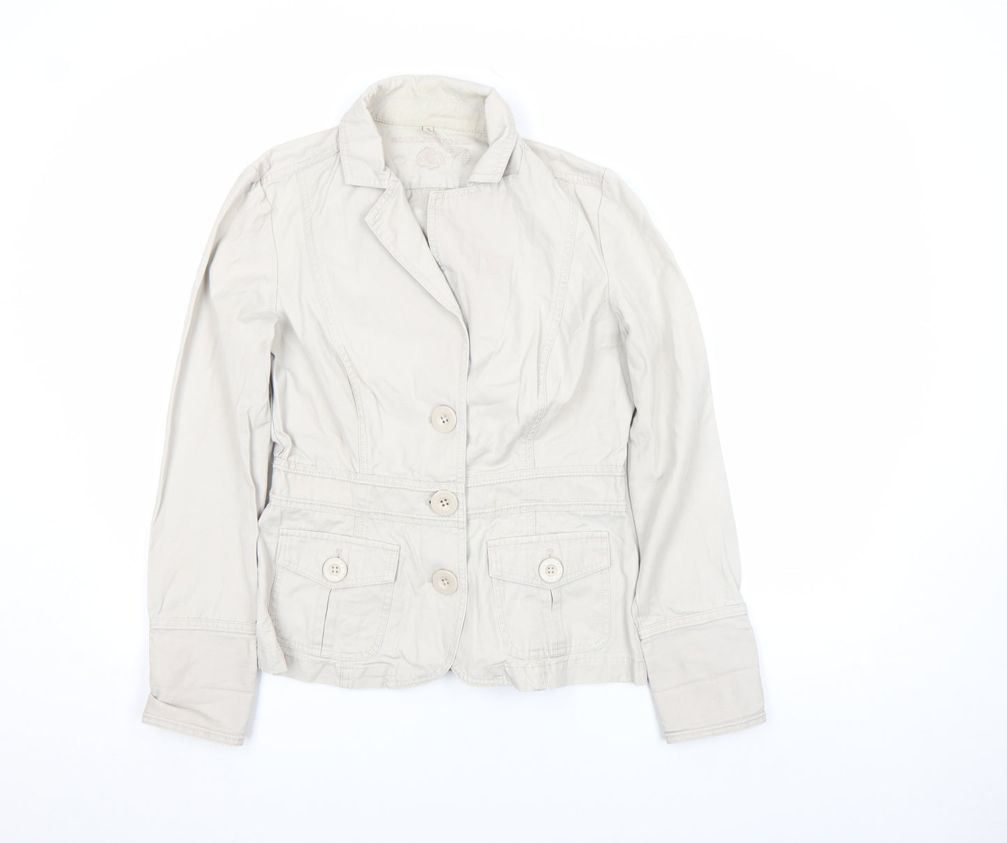 Rocha John Rocha Teens Beige Cotton Button Blazer Jacket Size 12 Years