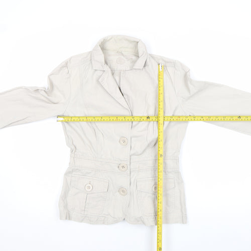Rocha John Rocha Teens Beige Cotton Button Blazer Jacket Size 12 Years