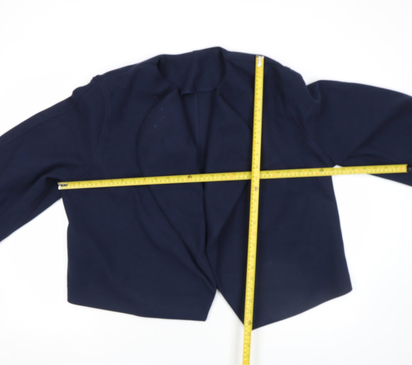 Diane Von Furstenberg Women's Blue Short Open Blazer Size 8
