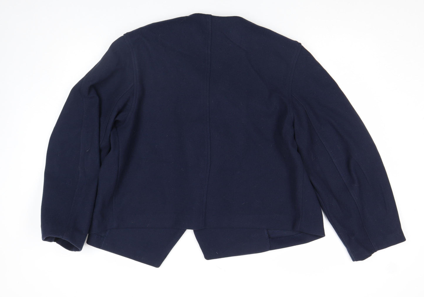 Diane Von Furstenberg Women's Blue Short Open Blazer Size 8