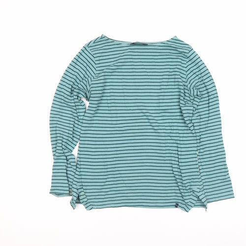 Regatta Women’s Green Striped Long Sleeve Cotton T-Shirt UK 12