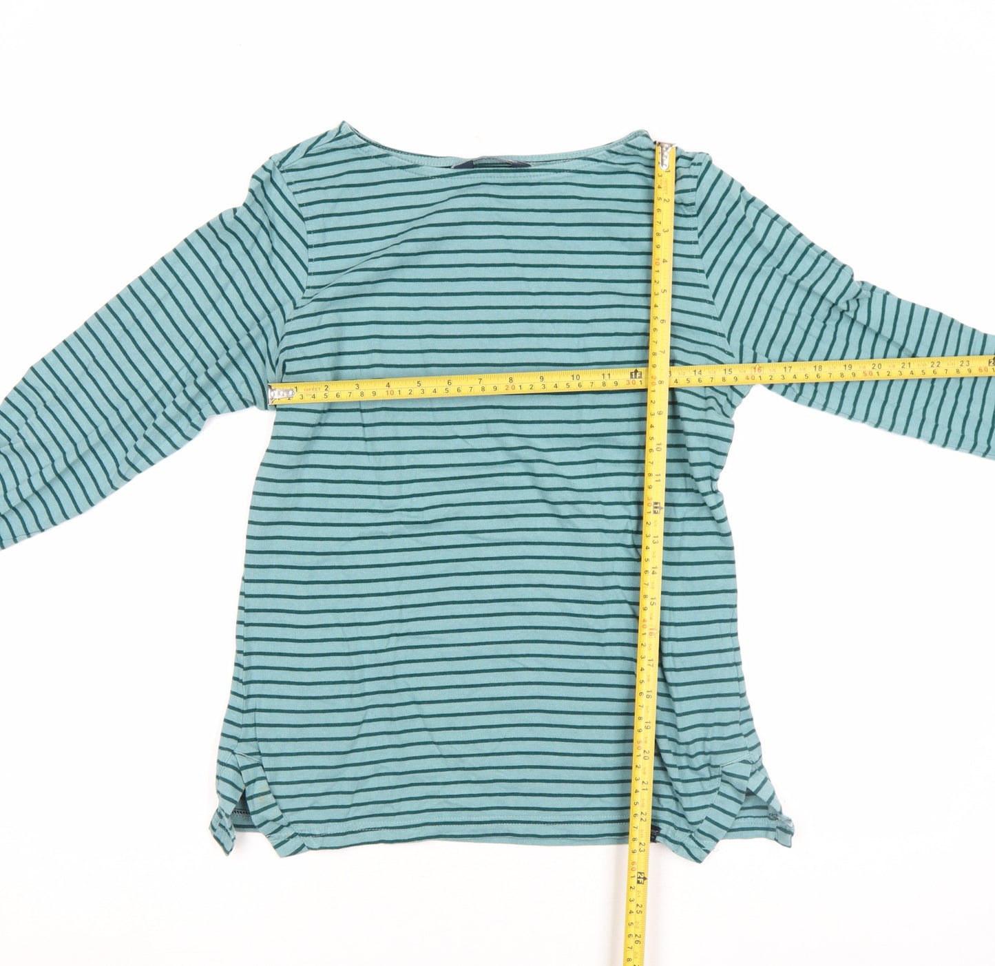 Regatta Women’s Green Striped Long Sleeve Cotton T-Shirt UK 12