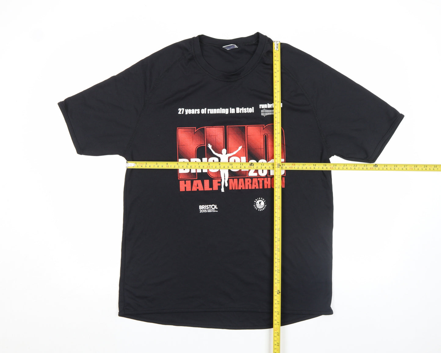 Star World Men's Black 2015 Bristol Half Marathon Sports T-Shirt M