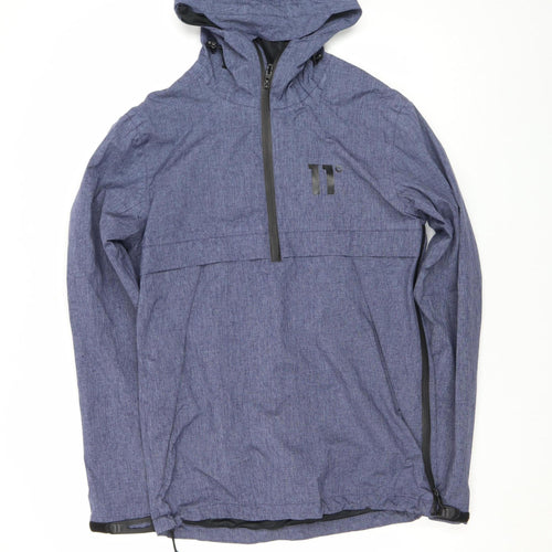 11 Degrees Men’s Blue Hooded Anorak Jacket XS Water Resistant Lightweight