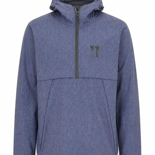 11 Degrees Men’s Blue Hooded Anorak Jacket XS Water Resistant Lightweight