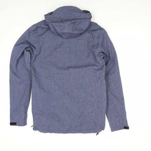 11 Degrees Men’s Blue Hooded Anorak Jacket XS Water Resistant Lightweight