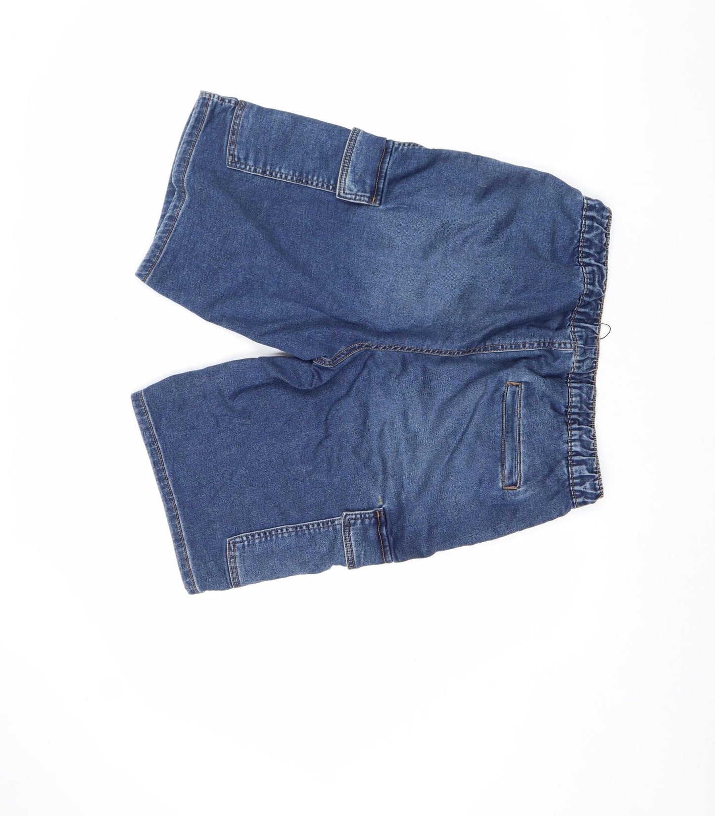 Denim Co Men's Blue XS Cargo Relaxed Denim Shorts Drawstring Waist
