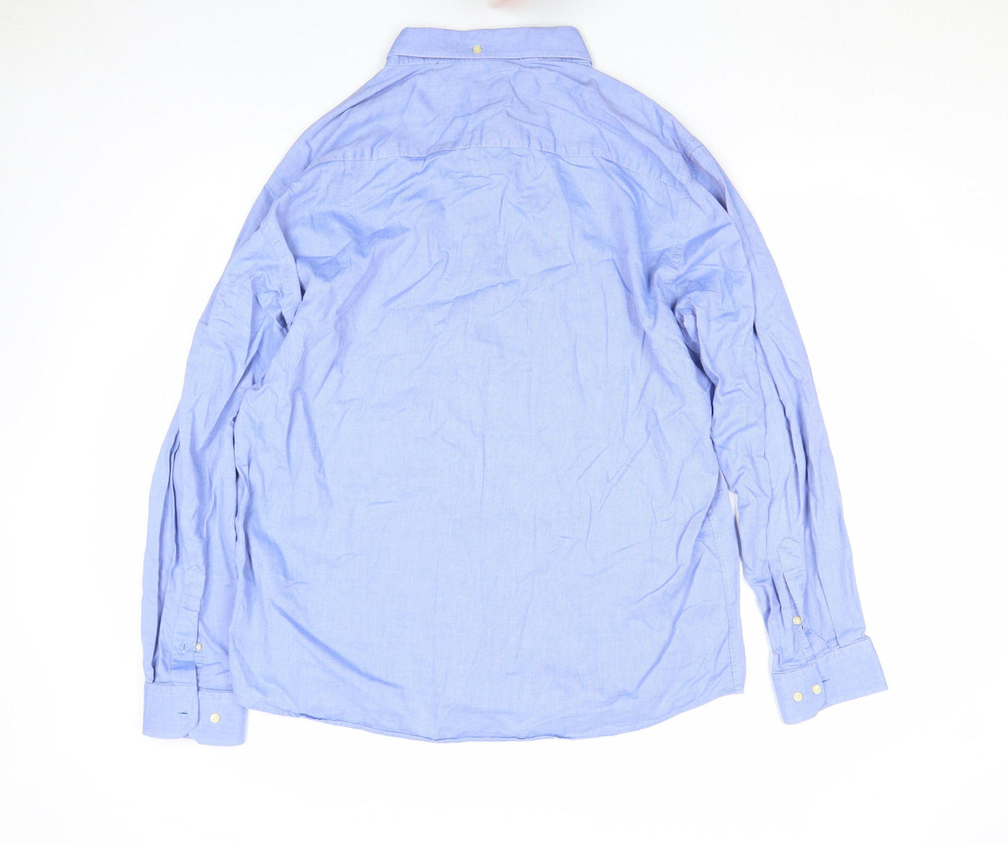 Paul Costelloe Living Men's Blue 2XL Button-Down Cotton Shirt