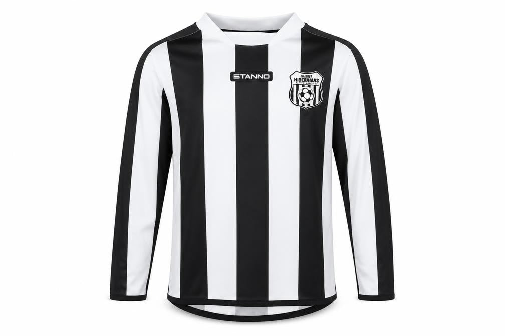 Stanno Boys Black White Long Sleeve Football Jersey Shirt Size 12 Years