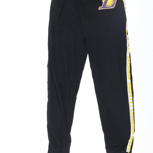 Primark Boys Black LA Lakers Jogger Trousers 10 Years Basketball Style