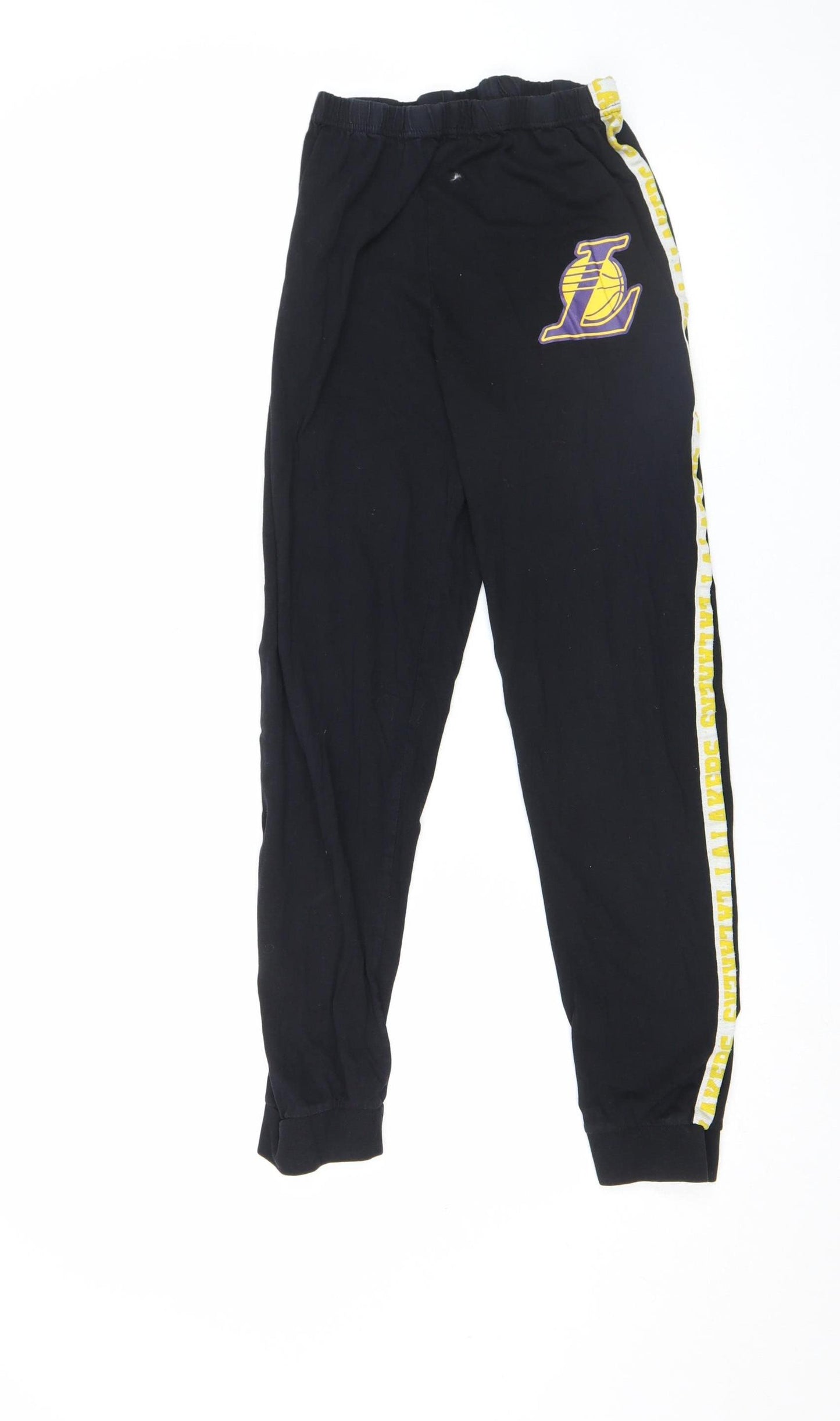 Primark Boys Black LA Lakers Jogger Trousers 10 Years Basketball Style