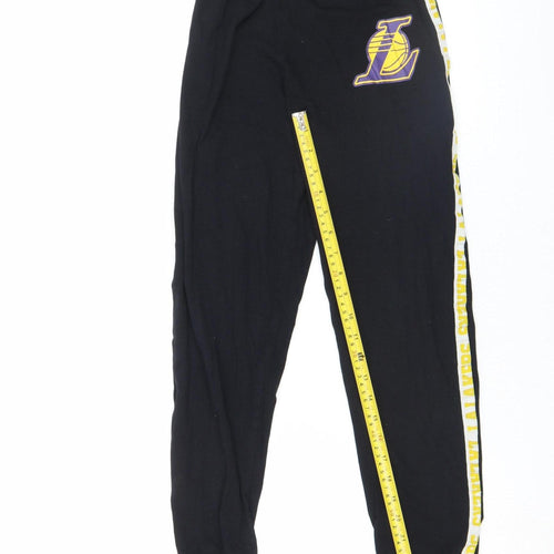 Primark Boys Black LA Lakers Jogger Trousers 10 Years Basketball Style