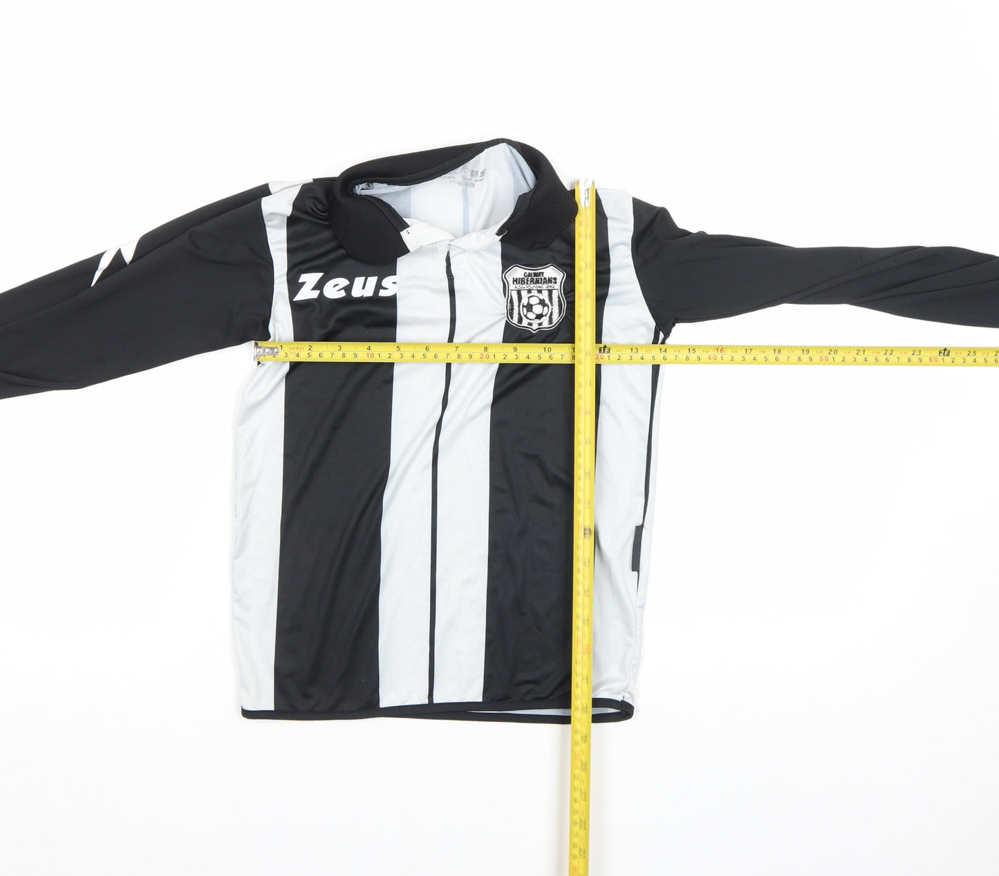 Zeus Boys Black Football Jersey Long Sleeve 2XS Athletic Top