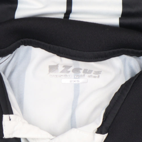 Zeus Boys Black Football Jersey Long Sleeve 2XS Athletic Top