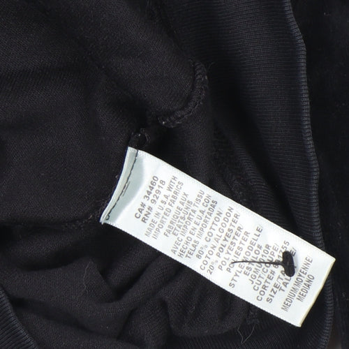 Juicy Couture Girls Black Velour Track Jacket M Zip Front Activewear