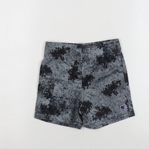 Champion Girls Grey Black XS (5/6) Biker Shorts 100% Polyester Activewear