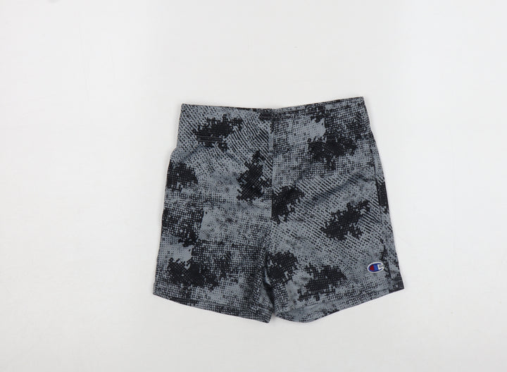 Champion Girls Grey Black XS (5/6) Biker Shorts 100% Polyester Activewear