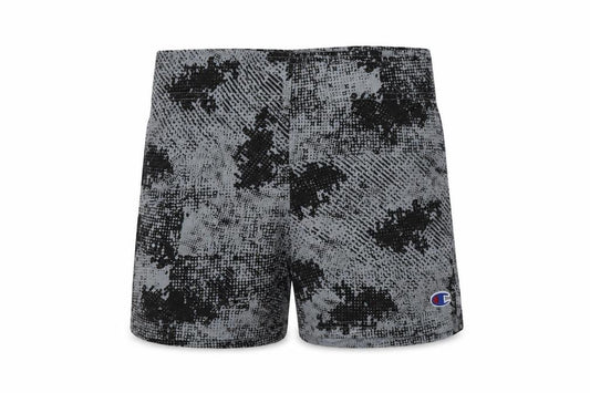 Front view of Champion girls’ grey black xs (5/6) biker shorts 100% polyester activewear