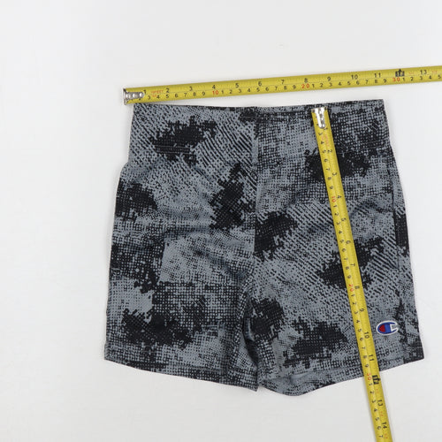 Champion Girls Grey Black XS (5/6) Biker Shorts 100% Polyester Activewear