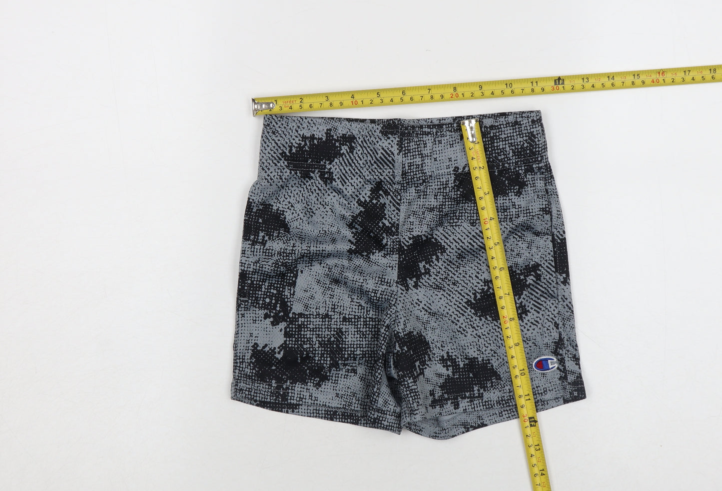Champion Girls Grey Black XS (5/6) Biker Shorts 100% Polyester Activewear