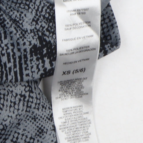 Champion Girls Grey Black XS (5/6) Biker Shorts 100% Polyester Activewear