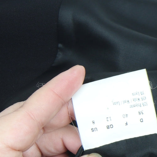 Olsen Womens Black Wool Blend Single-Breasted Blazer Size 12