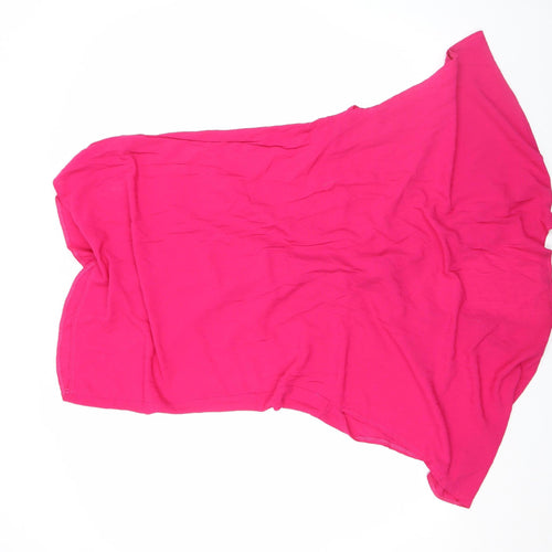Marks and Spencer Women Pink Viscose Tunic Blouse M
