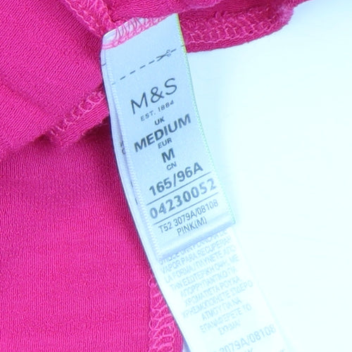 Marks and Spencer Women Pink Viscose Tunic Blouse M