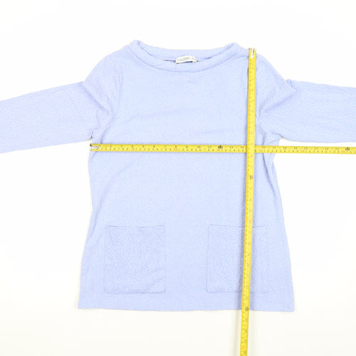 Gallery Women's Blue Boat Neck 3/4 Sleeve Tunic Top Size S