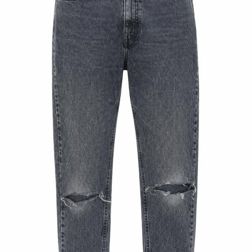 Zara Women’s Grey High Rise Mom Jeans Size 10 Distressed Denim