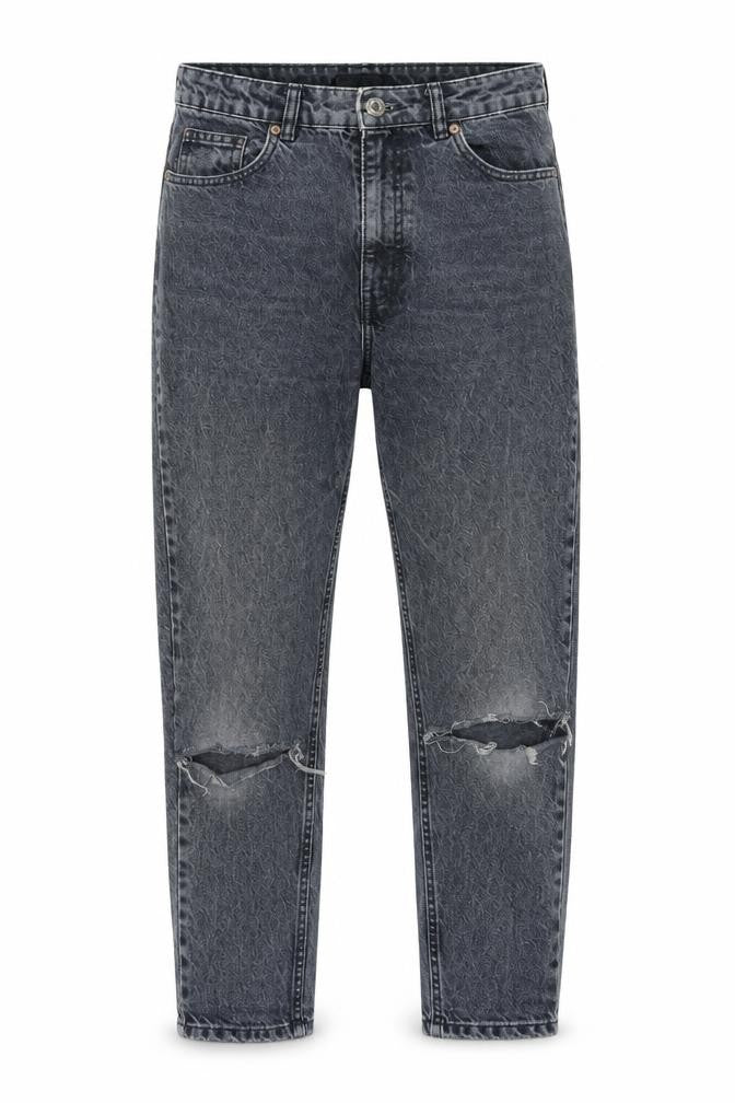 Zara Women’s Grey High Rise Mom Jeans Size 10 Distressed Denim