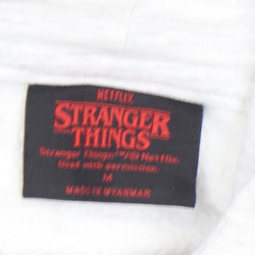 Stranger Things Hawkins H White Sleeveless Hoodie Men’s M